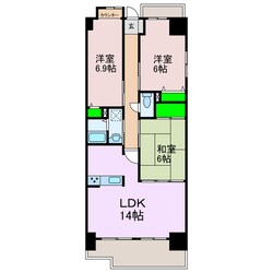 ラポール来住町の物件間取画像